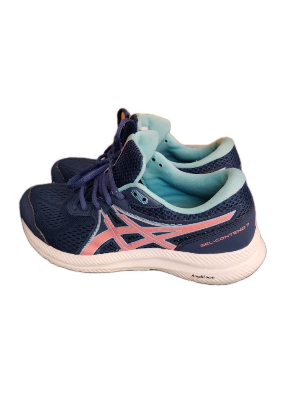 ASICS Women's Gel Contend 7 Size 8 Running Shoes Blue/Hot Pink